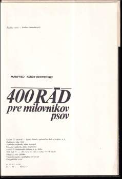 Manfred Koch: 400 rád pre milovníky psov