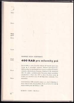 Manfred Koch: 400 rad pro milovníky psů