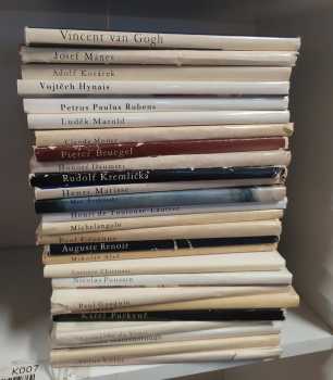 KOMPLET 25X Camille Corot + Václav Špála + Thomas Gainsborough + Leonardo da Vinci + Karel Purkyně + Tizian + Paul Gauguin + Nicolas Poussin + Antonín Chittussi + Auguste Renoir + Paul Cézanne + Michelangelo + Henri de Toulouse-Lautrec + Max Švabinský + Henri Matisse + Rudolf Kremlička + Honoré Daumier + Pieter Bruegel + Claude Monet + Luděk Marold + Petrus Paulus Rubens + Vojtěch Hynais + Adolf Kosárek + Josef Mánes + Vincent van Gogh