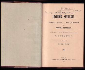 Bedřich Smetana: 4x DIVADELNÍ HRY - Lazebník sevillský + Stradella + Eugenij Oněgin + Libuše