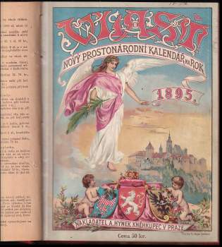Pavel J Šulc: 4x KALENDÁŘ Z 19. STOLETÍ (jeden neznámý) - Velký Slovanský Kalendář na přestupný rok 1893 + Vlasť, nový prostonárodní kalendář na rok 1895 + Velký zábavný kalendář Radhošť