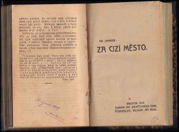 František Langer: Za cizí město