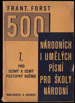 500 národních i umělých písní pro školy národní
