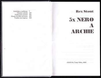 Rex Stout: 5x Nero a Archie