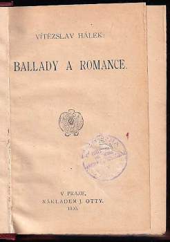 Vítězslav Hálek: 5X Světová knihovna (4x Hálek, 1x Čechov) - Ballady a romance + Pohádky z naší vesnice + Nudná historie + Muzikantská Liduška + Alfred