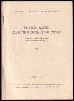 60. výročí založení Komunistické strany Československa