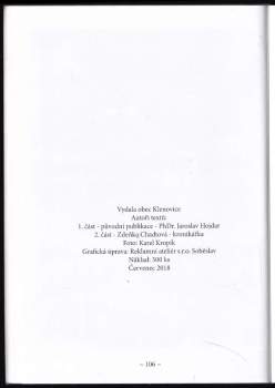 Jaroslav Hojdar: 620 let obce Klenovice