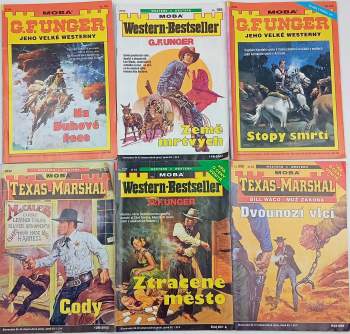 6X  Balík retro western čtení – nakladatelství MOBA