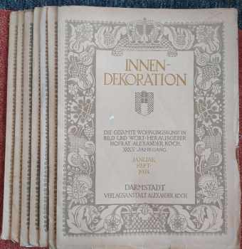 7 ČÍSEL Innendekoration 1924 (Heft 1-6) a 1930 (Heft 9) - die gesamte Wohnungskunst in Bild und Wort.