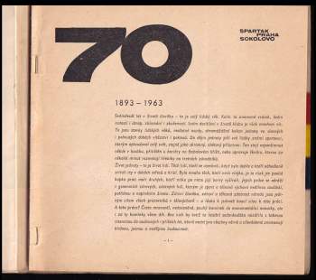 70 let Spartak Praha Sokolovo