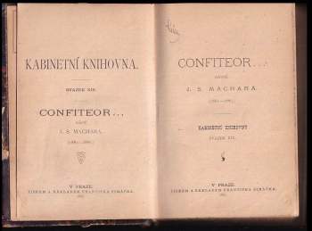 Josef Svatopluk Machar: Confiteor--