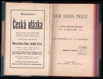 Tomáš Garrigue Masaryk: Řeč poslance T.G. Masaryka v debatě o zatímním rozpočtu dne 20. července 1907 v poslanecké sněmovně