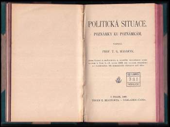 Tomáš Garrigue Masaryk: Řeč poslance T.G. Masaryka v debatě o zatímním rozpočtu dne 20. července 1907 v poslanecké sněmovně