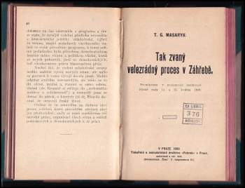 Tomáš Garrigue Masaryk: Řeč poslance T.G. Masaryka v debatě o zatímním rozpočtu dne 20. července 1907 v poslanecké sněmovně