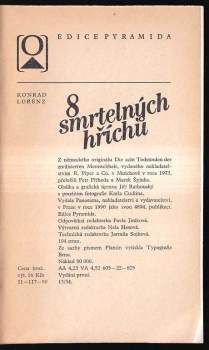 Konrad Lorenz: 8 smrtelných hříchů