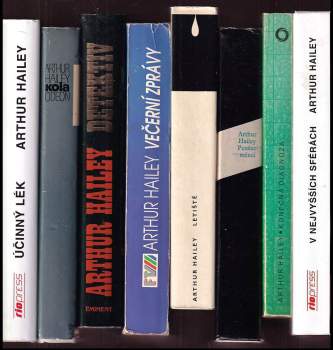 8X Arthur Hailey - V nejvyšších sférách + Konečná diagnóza + Penězoměnci + Letiště + Večerní zprávy + Detektiv + Kola + Účinný lék