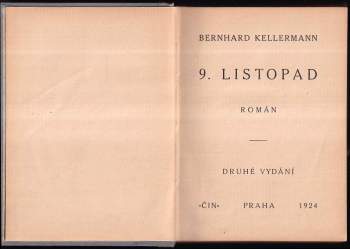 Bernhard Kellermann: 9. listopad