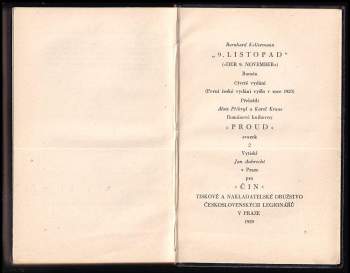 Bernhard Kellermann: 9. listopad