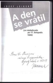 Jozef Leikert: A den se vrátil