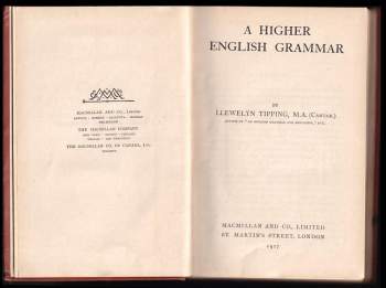 Llewelyn Tipping: A Higher English Grammar