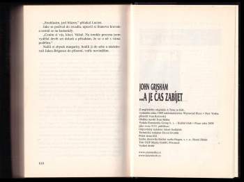 John Grisham: --a je čas zabíjet