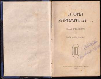 Jan Noháč: A ona zapomněla--