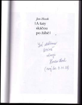 Jan Hocek: A šaty skáčou po žábě