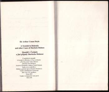 Arthur Conan Doyle: A scandal in Bohemia and other cases of Sherlock Holmes