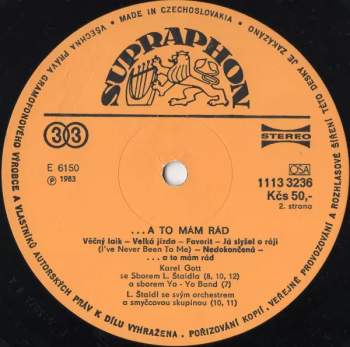 Karel Gott: ...A To Mám Rád / ...And That's What I Like