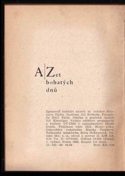 Miloš Hájek: A-Zet bohatých dnů