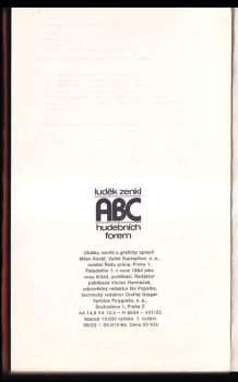 Luděk Zenkl: ABC hudebních forem