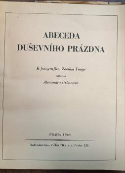 Alexandra Urbanová: Abeceda duševního prázdna