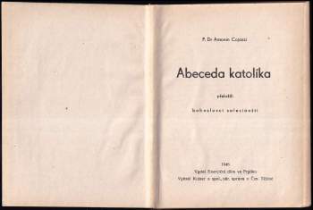 Antonio Cojazzi: Abeceda katolíka