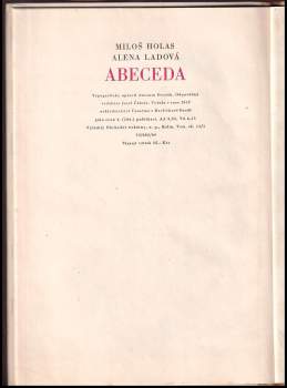Miloš Holas: Abeceda