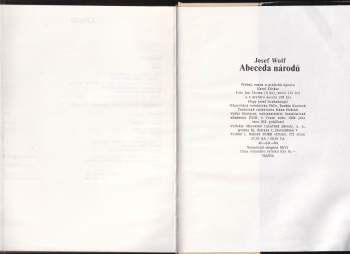 Josef Wolf: Abeceda národů