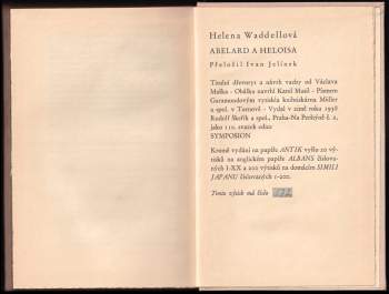 Helena Waddell: Abelard a Heloisa