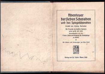 Max Wulff: Abenteuer der sieben Schwaben und des Spiegelschwaben