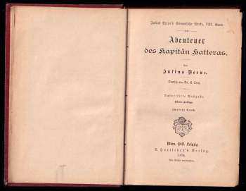 Jules Verne: Abenteuer des Kapitän Hatteras - Deutsch von Dr.K. Lanz - Zweiter Band