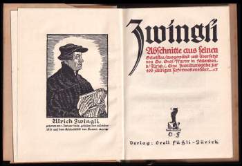 Zwingli Ulrich: Abschnitte aus seinen Schriften
