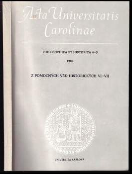 Acta Universitatis Carolinae - Philosophica et Historica 4-5