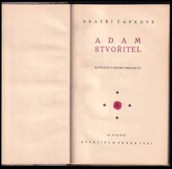 Karel Čapek: Adam Stvořitel