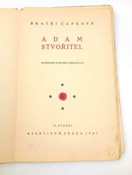Karel Čapek: Adam Stvořitel