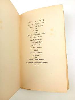 Karel Čapek: Adam Stvořitel