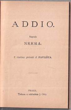 Neera: Addio