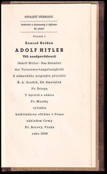 Konrad Heiden: Adolf Hitler