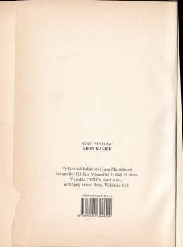 Luisa Müllerová: Adolf Hitler: Mein Kampf očima dneška