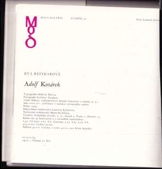 Eva Reitharová: Adolf Kosárek