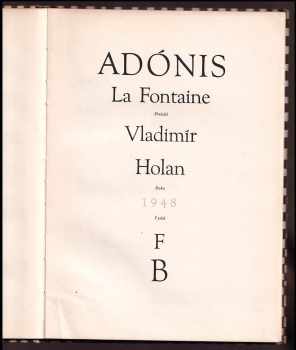 Jean de La Fontaine: Adónis