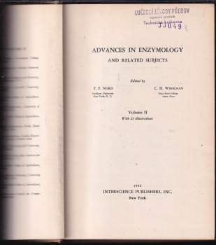 F. F Nord: Advances In Enzymology and Related Subjects Volume 2
