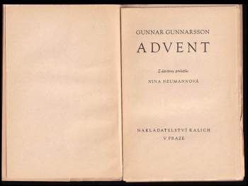 Gunnar Gunnarsson: Advent